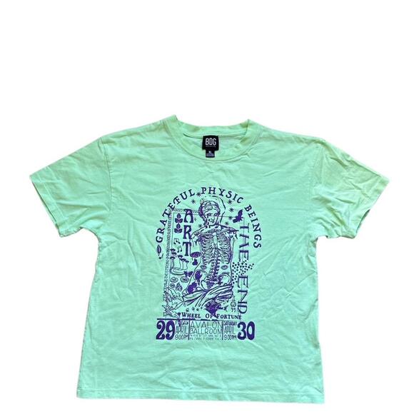 Urban Outfitters BDG Womens Green T-shirt Size S Art The End Witchy Weird Indie - Picture 1 of 5